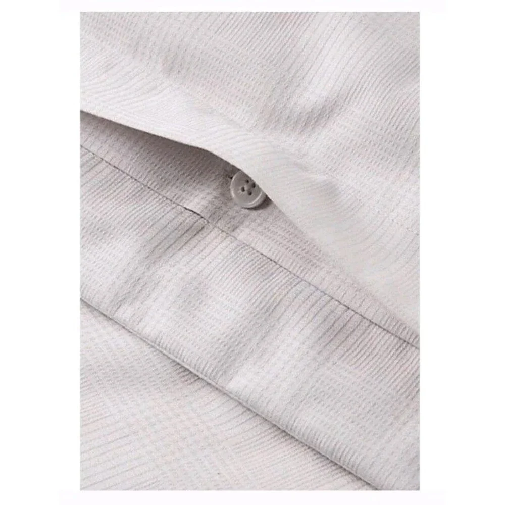 Ralph Lauren Org Cotton Lovan Jacquard Duvet Cover White Full/Queen $425 NWT